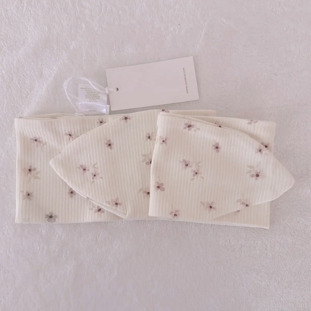 Jamie Kay Rosalie Floral Mauve Organic Cotton Headband
